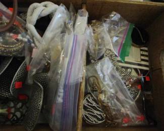 Tons of jewelry - jewelry case - some sterling