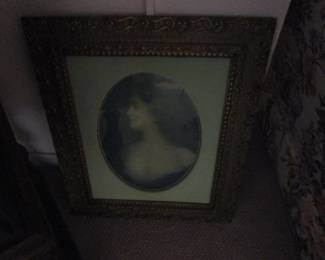 Antique framed photo/art