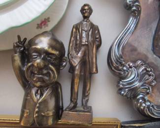 Cool vintage political metal statues