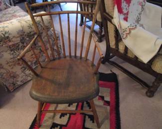 Antique early 1800's chair wood nails