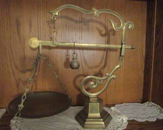 Antique brass scale