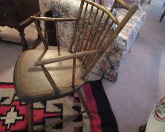 Antique early 1800's chair wood nails