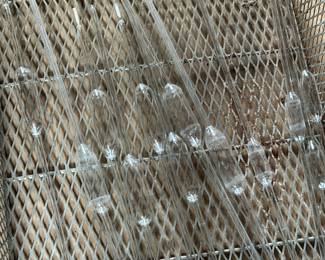 VINTAGE BELLCO VOLUMETRIC PIPETTE LABORATORY GLASS WITH MESH LAB TRAY