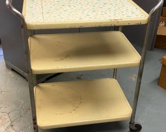 METAL UTILITY CART WITH WHEELS