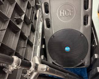 RCF ART ACTIVE SUBWOOFER WITH CONTICO CASE & SPEAKER STAND