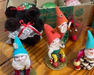 VINTAGE CHRISTMAS ORNAMENTS & DECORATIONS ELVES