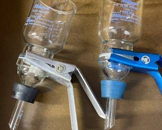 PYREX GLASS FUNNELS VACUUM FILTRATION MILLIPORE