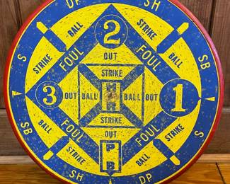 VINTAGE REVERSIBLE BASEBALL DARTBOARD