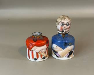 ANTIQUE CARTERS INX MA & PA INK BOTTLES