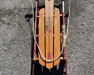 VINTAGE FLEXIBLE FLYER TOBOGGAN SLED