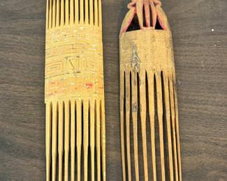 HAND CARVED AFRICAN COMBS