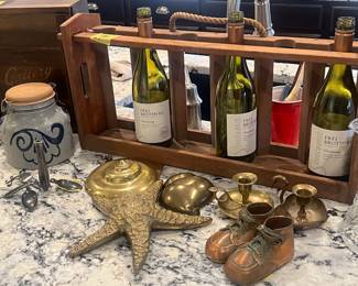Brass & wine rack