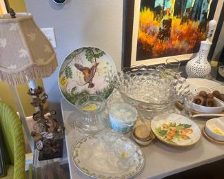 Limoges and toile lamp