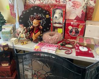 Christmas blow mold & ceramic tree