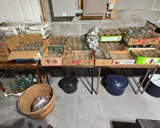 Loads of canning jars