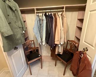 Mens coats - large, set of 4 folding chairs