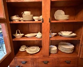 Sylvia Pasco gold trim china service for 8 +