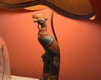 Vintage Cloisonne  Phoenix lamp
