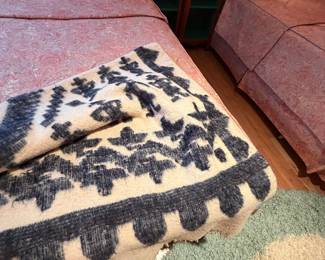 Mexican wool woven blanket