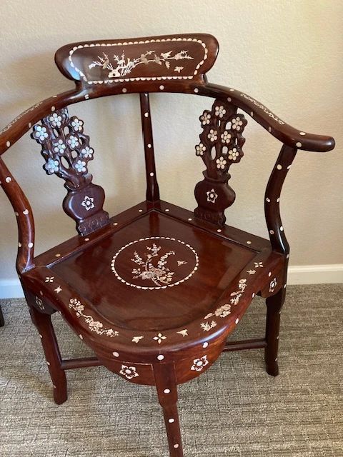 corner mother of pearl chair