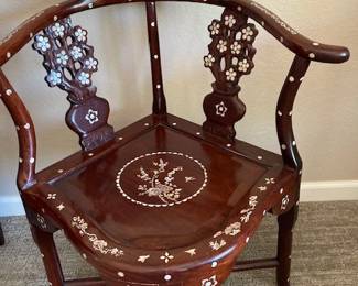 corner mother of pearl chair