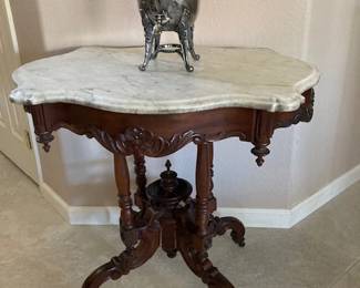 marble topped small table