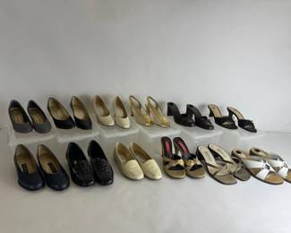 Large Womens Shoe Lot  Size 5.57.5  Heels, Pumps, Flats  Sandals  Mixed Brands