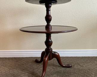 Century Furniture TwoTier Mahogany Dumbwaiter Side Table