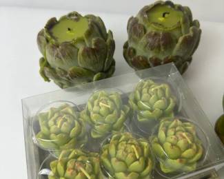 Artichoke Shaped Candles  Tealight Set 