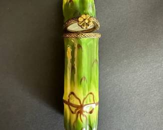Asparagus Limoges France Handpainted Trinket Box