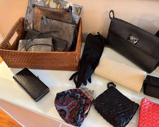 B-May purses, evening bags and gloves 