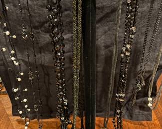 Black beaded jewelry- 