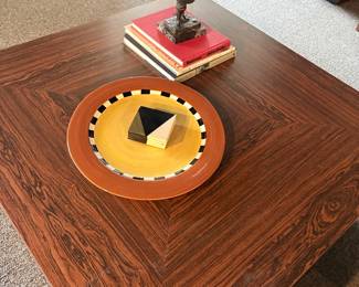 Another view of the wood coffee/cocktail table