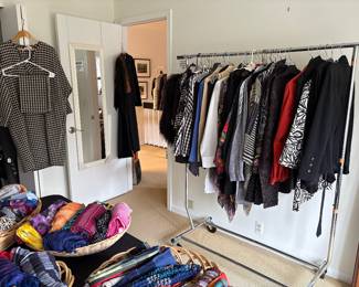 Jackets and tops, coats and fashion scarves 