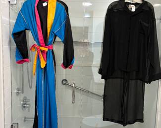 Robes and silk pajamas 