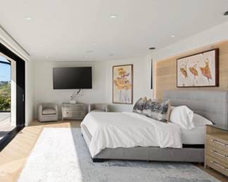 75" Flatscreen TV, side chairs, nightstand, dressers