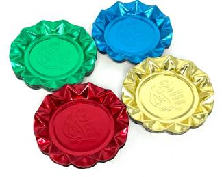 Vintage Smokey Bear "Prevent Forest Fires!" Aluminum Ashtrays 