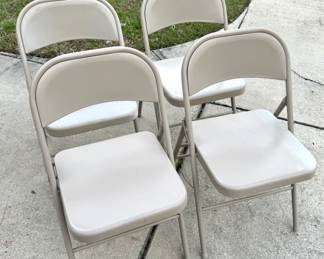 Set of 4 Metal Folding COSCO Banquet Event Chairs 
