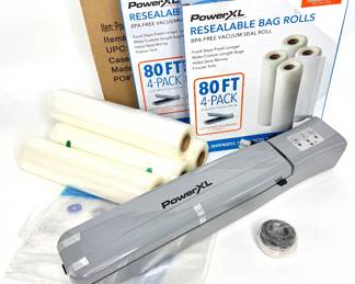 PowerXL Duo Nutrisealer with Resealable Bag Rolls - Never Used 