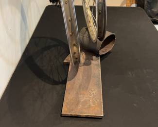 Modern Abstract Sculpture Featuring Bicycle Rear Wheels by Jerome Harris Parmet