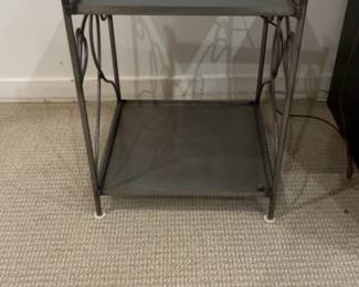 Two-Tier Wrought Iron Side Table