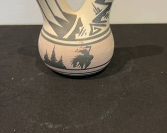 Ann Navajo Wedding Vase Vintage Artist Signed Pottery