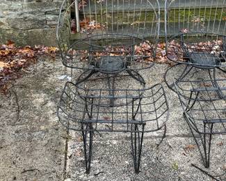 Iron Chair and Footrest 