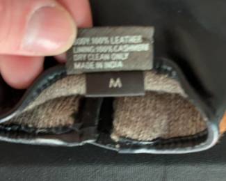 Cole Haan Leopard Print Calf Hair Leather Gloves Size Medium