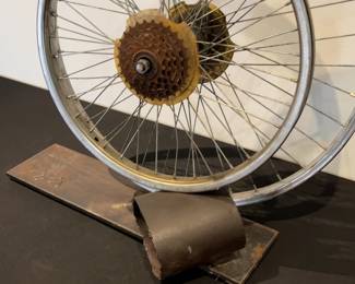 Modern Abstract Sculpture Featuring Bicycle Rear Wheels by Jerome Harris Parmet