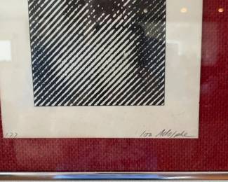 Signed Jonathan Adolphe (1952-2022) Serigraphs & New Years Letter
