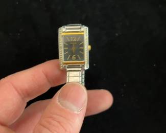 Pulsar Women's Gold-Tone Rectangular Expansion Band Watch