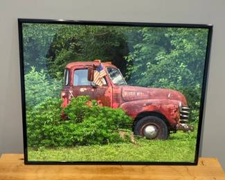 Rustic Red Truck Framed Photography Print