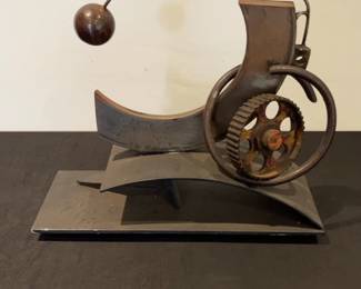 Industrial Steampunk Gear and Metal Scrap Sculpture by Jerome Harris Parmet