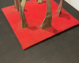 "Coming Together" Modernist Bronze Artist Proof by Jerome Harris Parmet